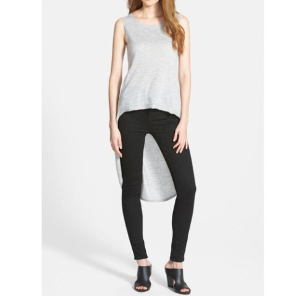 The Fisher Project Gray 100% Cashmere High Low Sweater Tank Top Size XL